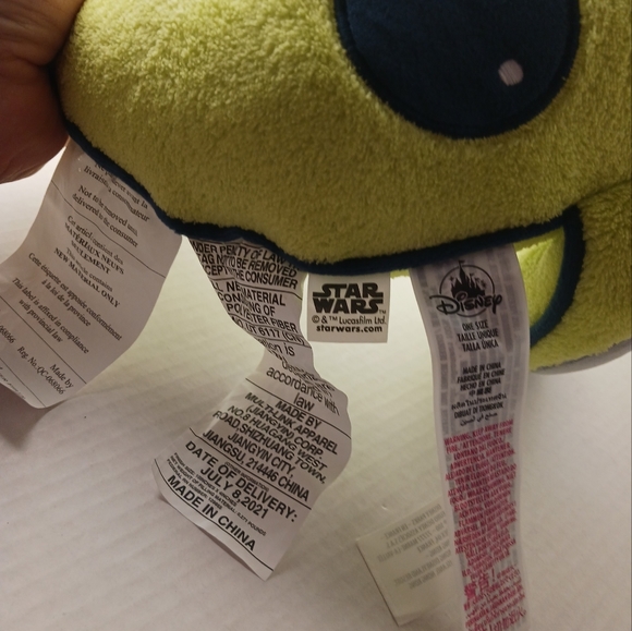 Star Wars The Mandalorian Baby Yoda Grogu Floppy Ears Child's Plush Pillow - Picture 6 of 6